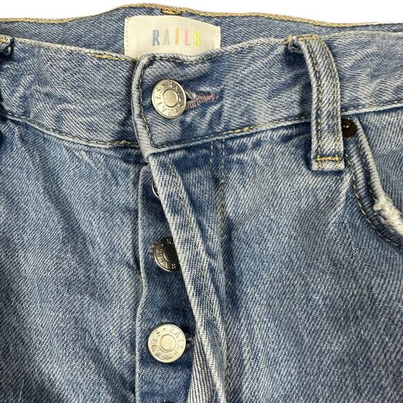 Rails Women's Straight Leg Jeans - Blue Patchwork - Picture 8 of 9